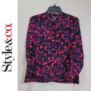 🔴 Style & Co button down blouse M